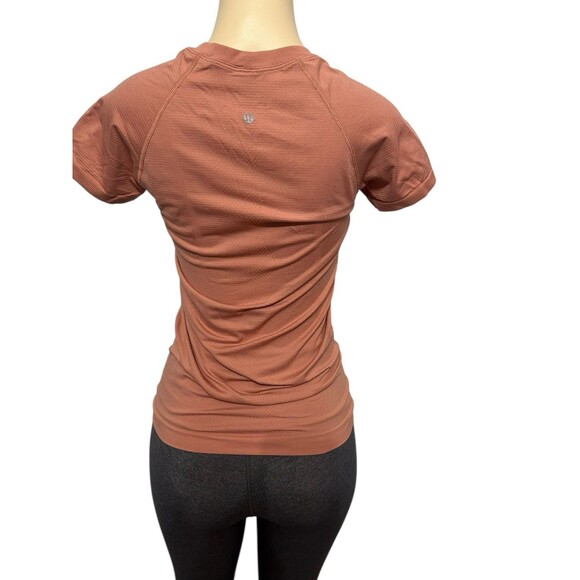 Lululemon Top Women's Ancient Copper Run Swiftly Tech Short Sleeve Shirt Size 6 - Picture 5 of 9